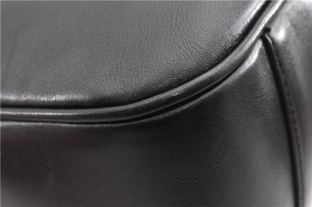 Authentic GUCCI Bamboo 2Way Shoulder Hand Bag Leather 0011638 Black 1231G