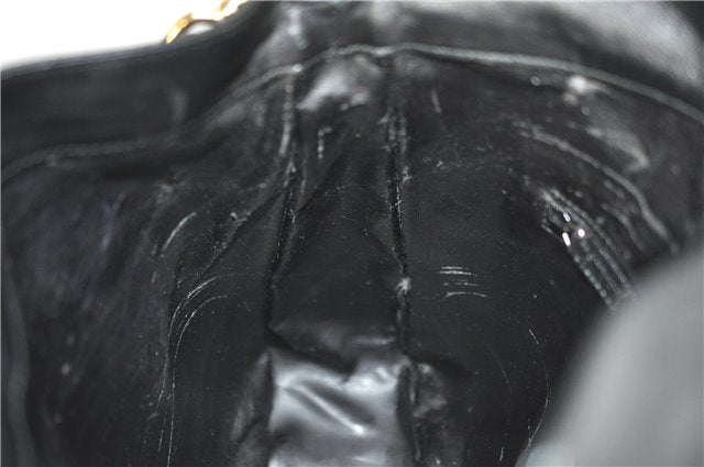 Authentic GUCCI Bamboo 2Way Shoulder Hand Bag Leather 0011638 Black 1231G