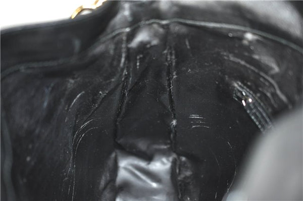 Authentic GUCCI Bamboo 2Way Shoulder Hand Bag Leather 0011638 Black 1231G