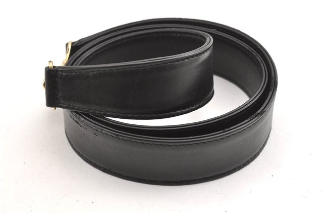 Authentic GUCCI Bamboo 2Way Shoulder Hand Bag Leather 0011638 Black 1231G