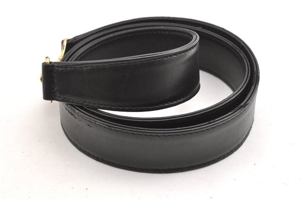 Authentic GUCCI Bamboo 2Way Shoulder Hand Bag Leather 0011638 Black 1231G