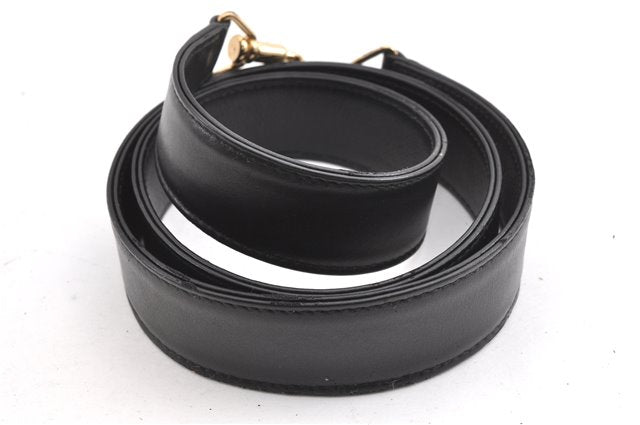 Authentic GUCCI Bamboo 2Way Shoulder Hand Bag Leather 0011638 Black 1231G