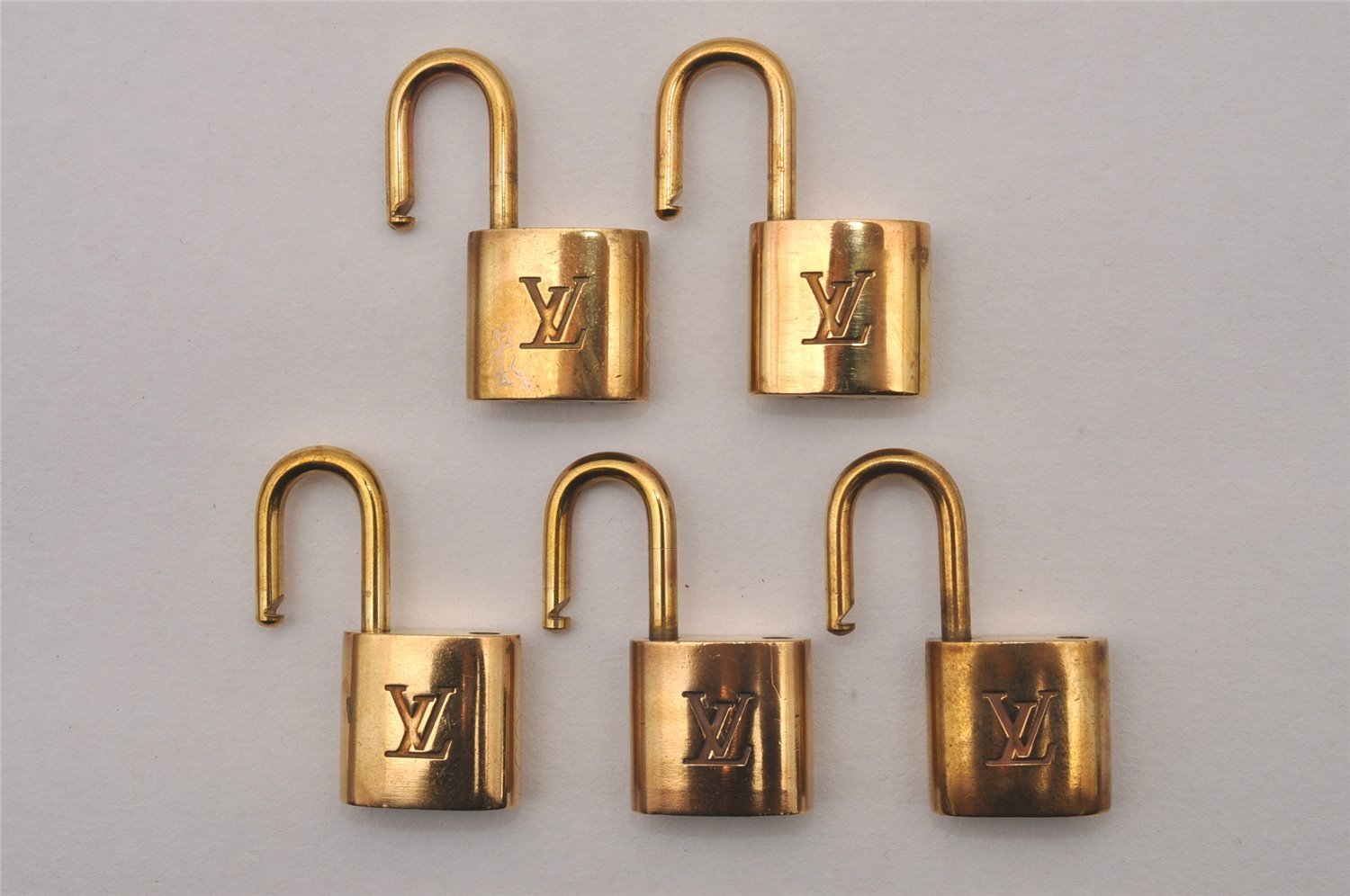 Authentic Louis Vuitton Padlock Gold 10Set LV 1231I