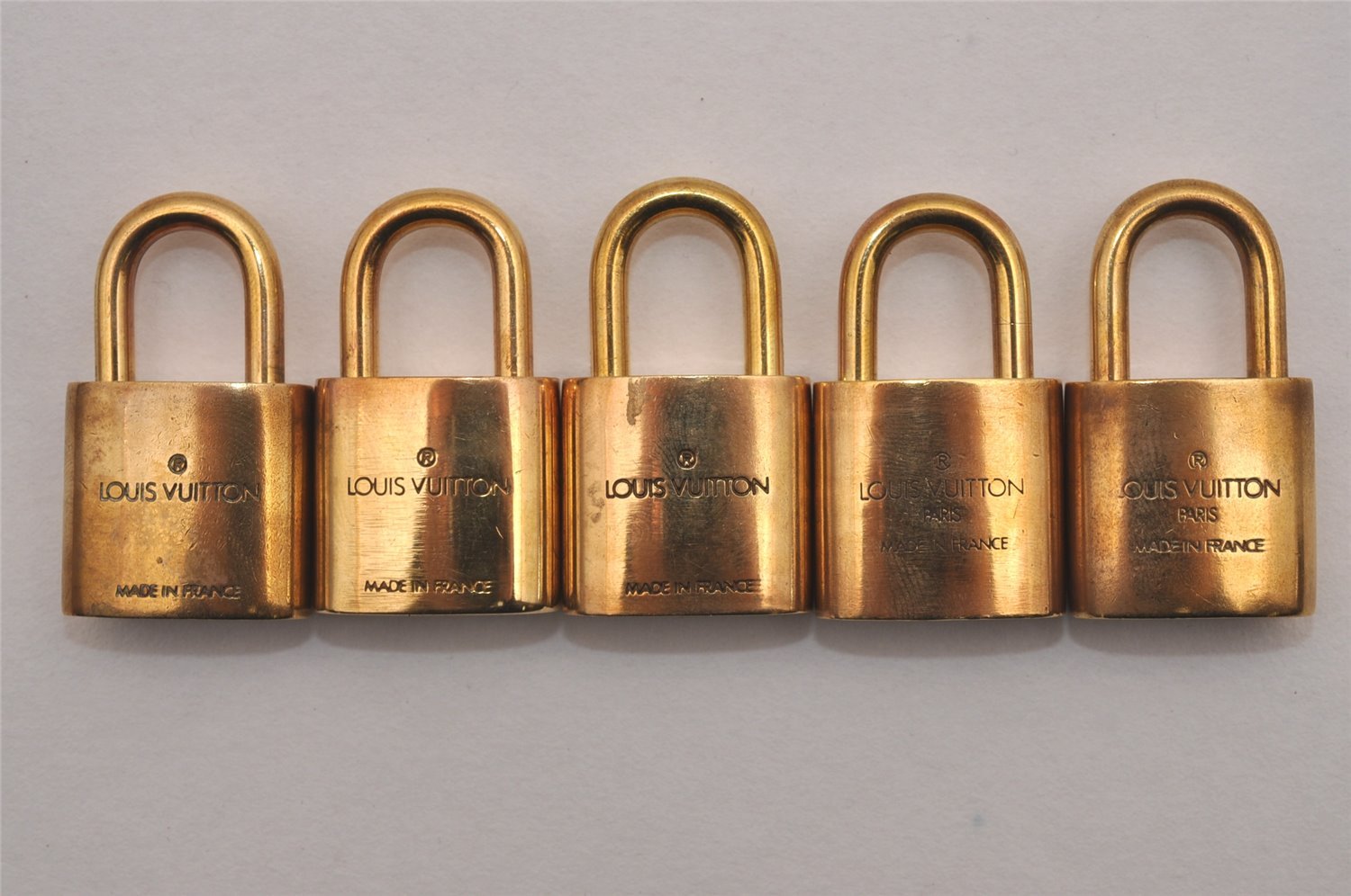 Authentic Louis Vuitton Padlock Gold 10Set LV 1231I