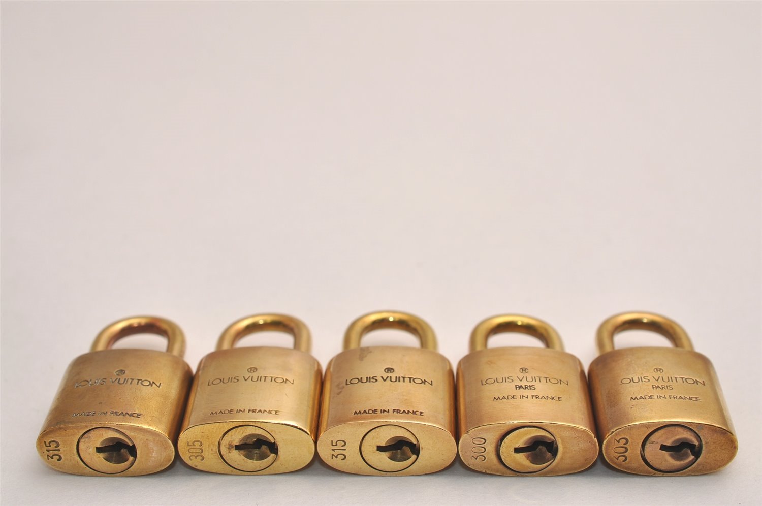 Authentic Louis Vuitton Padlock Gold 10Set LV 1231I