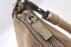 Auth GUCCI Bamboo Shoulder Bag Purse Canvas Leather 0013870 Beige White 1232D