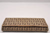 Authentic FENDI Zucchino Vintage Long Wallet Purse Canvas Brown Box 1232I