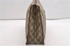 Authentic GUCCI Vintage Clutch Hand Bag Purse GG PVC Leather Brown 1233G
