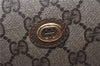 Authentic GUCCI Vintage Clutch Hand Bag Purse GG PVC Leather Brown 1233G