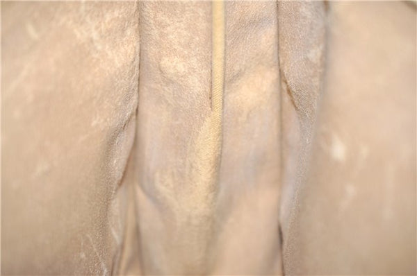 Authentic GUCCI Vintage Clutch Hand Bag Purse GG PVC Leather Brown 1233G