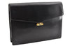Authentic GUCCI Vintage 2Way Business Documents Case Leather Black 1234G