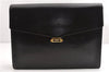 Authentic GUCCI Vintage 2Way Business Documents Case Leather Black 1234G