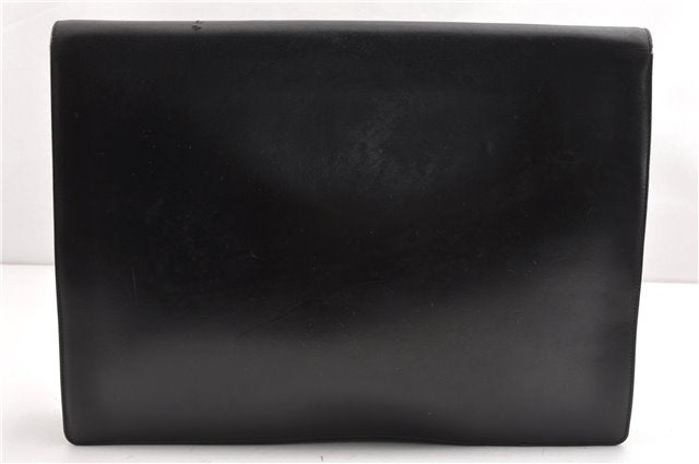 Authentic GUCCI Vintage 2Way Business Documents Case Leather Black 1234G