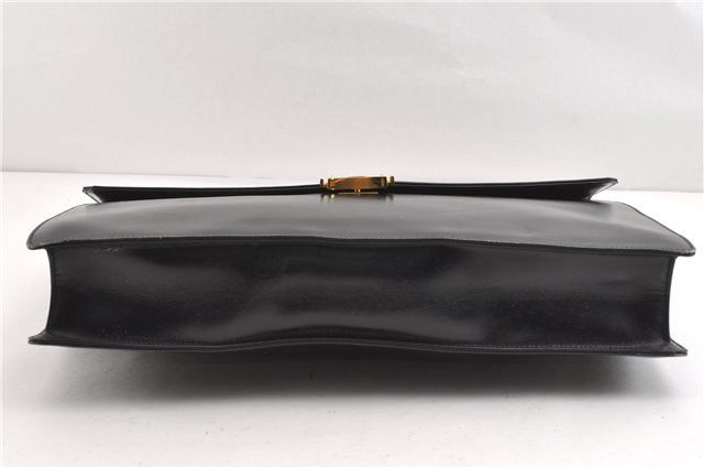 Authentic GUCCI Vintage 2Way Business Documents Case Leather Black 1234G