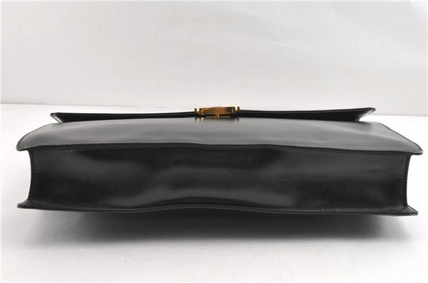 Authentic GUCCI Vintage 2Way Business Documents Case Leather Black 1234G