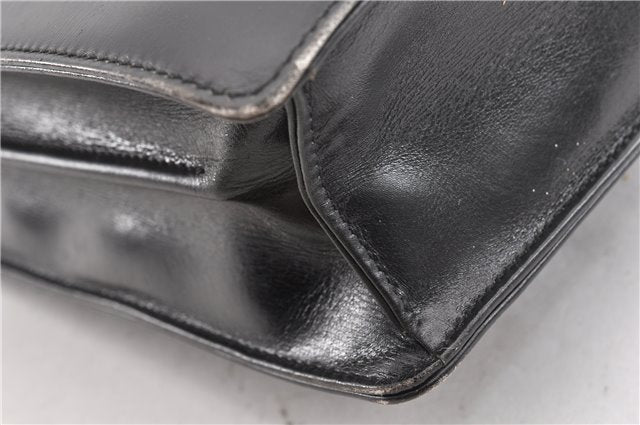 Authentic GUCCI Vintage 2Way Business Documents Case Leather Black 1234G