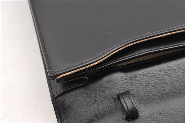 Authentic GUCCI Vintage 2Way Business Documents Case Leather Black 1234G