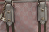 Authentic GUCCI Sherry Line Hand Tote Bag GG Canvas Leather 139261 Pink 1235D