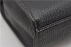 Authentic BURBERRY Vintage Leather Clutch Hand Bag Purse Black 1235F