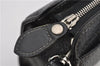 Authentic BURBERRY Vintage Leather Clutch Hand Bag Purse Black 1235F