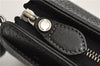 Authentic BURBERRY Vintage Leather Clutch Hand Bag Purse Black 1235F