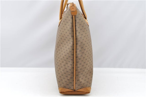 Authentic GUCCI Micro GG PVC Leather Shoulder Tote Bag Brown 1235G