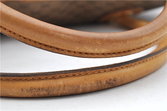 Authentic GUCCI Micro GG PVC Leather Shoulder Tote Bag Brown 1235G