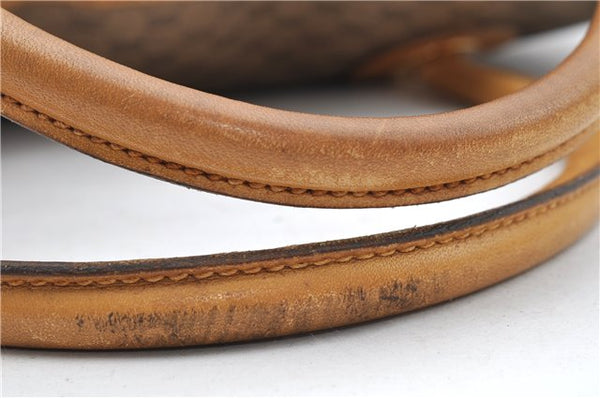 Authentic GUCCI Micro GG PVC Leather Shoulder Tote Bag Brown 1235G