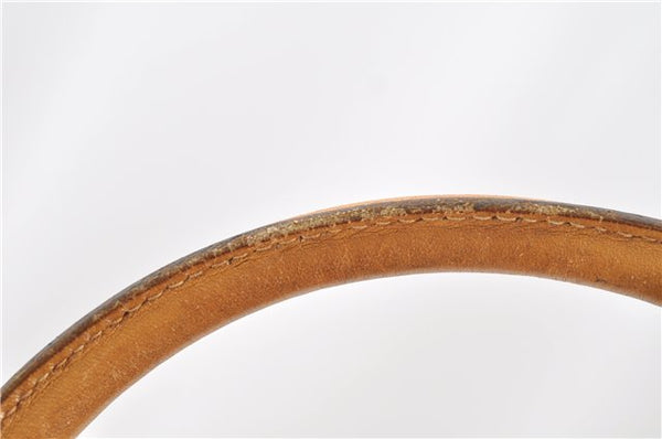 Authentic GUCCI Micro GG PVC Leather Shoulder Tote Bag Brown 1235G