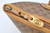Authentic GUCCI Micro GG PVC Leather Shoulder Tote Bag Brown 1235G
