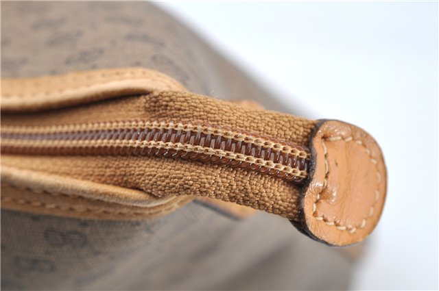 Authentic GUCCI Micro GG PVC Leather Shoulder Tote Bag Brown 1235G