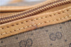 Authentic GUCCI Micro GG PVC Leather Shoulder Tote Bag Brown 1235G
