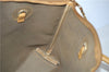 Authentic GUCCI Micro GG PVC Leather Shoulder Tote Bag Brown 1235G