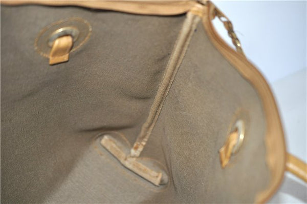 Authentic GUCCI Micro GG PVC Leather Shoulder Tote Bag Brown 1235G