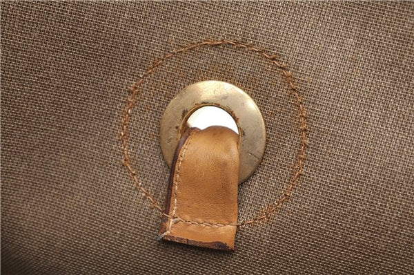 Authentic GUCCI Micro GG PVC Leather Shoulder Tote Bag Brown 1235G