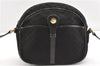 Authentic CELINE Macadam Blason Shoulder Cross Bag Canvas Leather Black 1236G