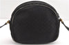 Authentic CELINE Macadam Blason Shoulder Cross Bag Canvas Leather Black 1236G