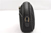 Authentic CELINE Macadam Blason Shoulder Cross Bag Canvas Leather Black 1236G