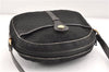 Authentic CELINE Macadam Blason Shoulder Cross Bag Canvas Leather Black 1236G