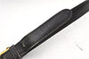 Authentic CELINE Macadam Blason Shoulder Cross Bag Canvas Leather Black 1236G