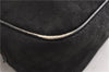 Authentic CELINE Macadam Blason Shoulder Cross Bag Canvas Leather Black 1236G