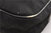 Authentic CELINE Macadam Blason Shoulder Cross Bag Canvas Leather Black 1236G