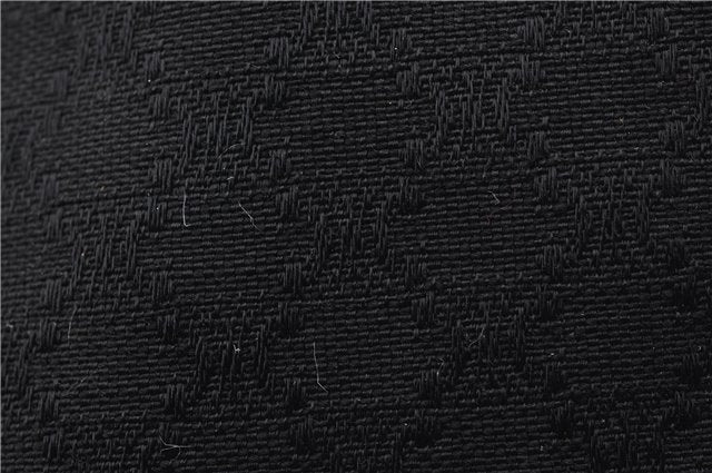 Authentic CELINE Macadam Blason Shoulder Cross Bag Canvas Leather Black 1236G