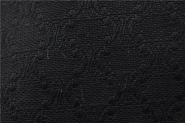 Authentic CELINE Macadam Blason Shoulder Cross Bag Canvas Leather Black 1236G