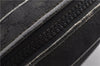 Authentic CELINE Macadam Blason Shoulder Cross Bag Canvas Leather Black 1236G