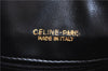 Authentic CELINE Macadam Blason Shoulder Cross Bag Canvas Leather Black 1236G