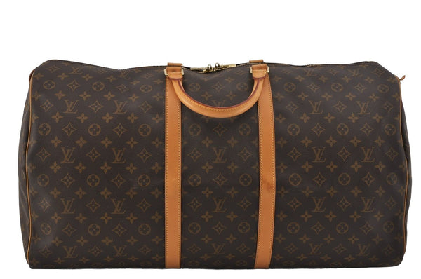 Authentic Louis Vuitton Monogram Keepall 60 Travel Boston Bag M41422 LV 1236I