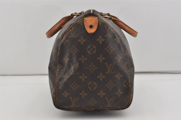 Authentic Louis Vuitton Monogram Speedy 30 Hand Boston Bag M41526 LV 1237I