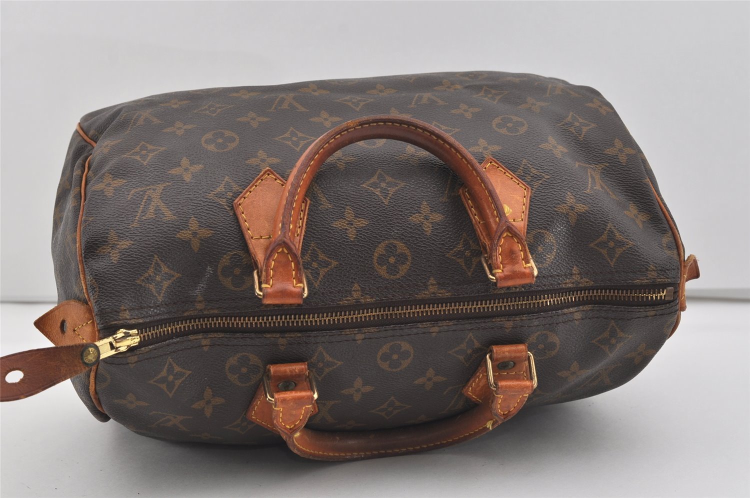 Authentic Louis Vuitton Monogram Speedy 30 Hand Boston Bag M41526 LV 1237I