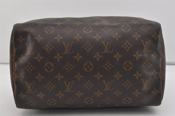 Authentic Louis Vuitton Monogram Speedy 30 Hand Boston Bag M41526 LV 1237I